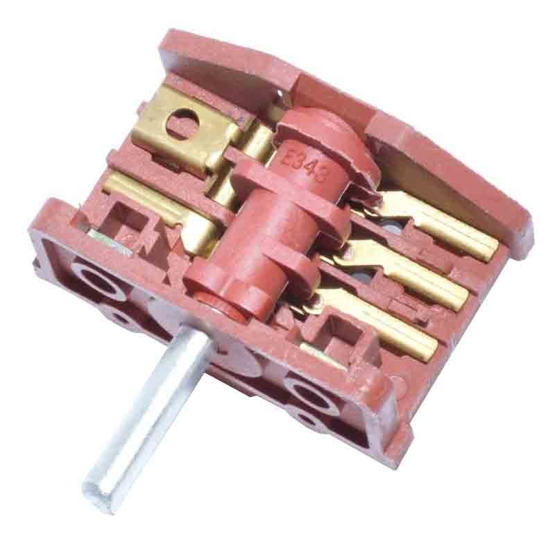 Comutator rotativ 0-3 pozitii, 16A, 250-400V AC, 3 came si 6 contacte, corp rosu termorezistent