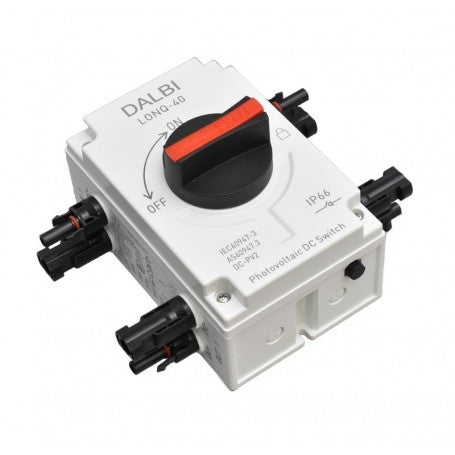 Intrerupator fotovoltaic DC 32A IP66 cu cabluri conectate si comutator rotativ ON/OFF