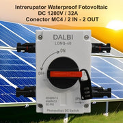 Intrerupator fotovoltaic DC 1200V 32A cu conectori MC4 2IN-2OUT, carcasa IP66, pentru sisteme solare