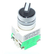 Intrerupator rotativ selector 3 pozitii ON-OFF-ON, 10A 660V AC, contacte metalice, corp plastic robust