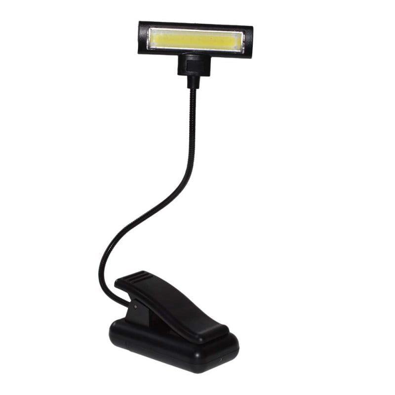 Lampa de carte cu clips de prindere, COB LED, brat flexibil 20 cm, montaj pe suprafete pana la 25 mm grosime