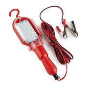 Lampa de lucru LED 12V portabila cu carlig, cablu 4,5m si clesti pentru baterie auto, lumina alba SMD