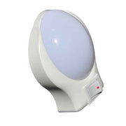 Lampa de veghe LED cu intrerupator pentru priza, 0.4W, design oval alb, buton ON/OFF integrat cu indicator rosu