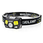 Lanterna frontala LED cu senzor de miscare, IPX5, 5 moduri iluminare, banda elastica reglabila