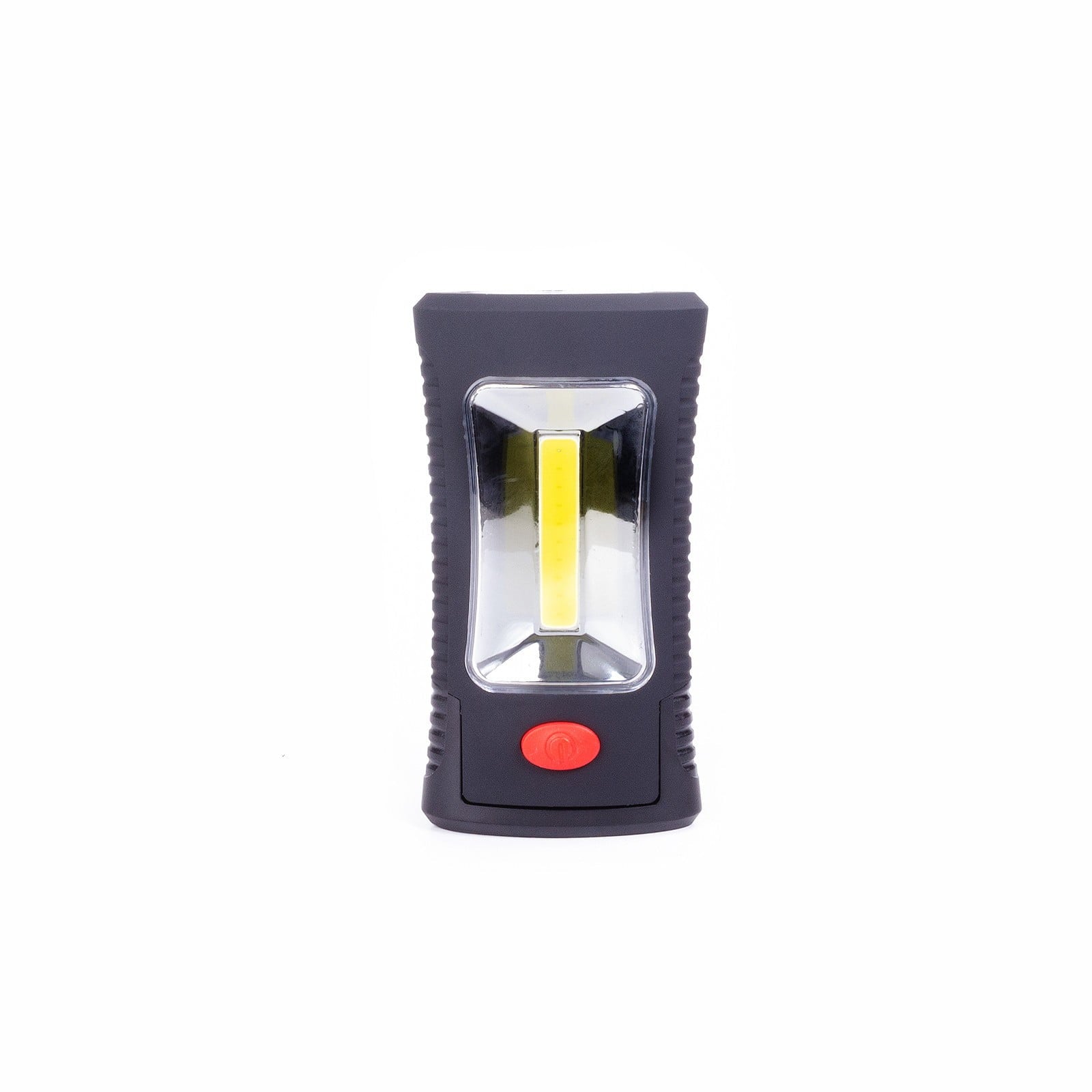 Lanterna de lucru COB LED cu magnet si agatatoare, buton ON/OFF rosu, corp negru din ABS rezistent