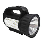Lanterna LED portabila 15W cu LED T6 frontal si 15 LED-uri SMD laterale, corp negru cu maner