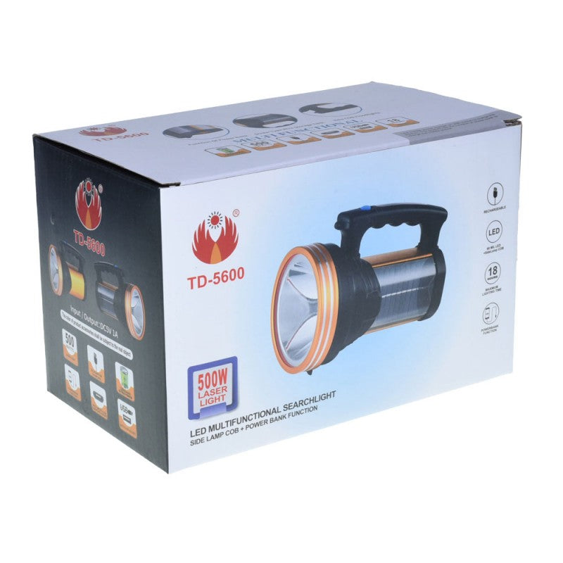 Cutie ambalaj lanterna LED multifunctionala 500W, COB lateral si functie power-bank 12000mAh