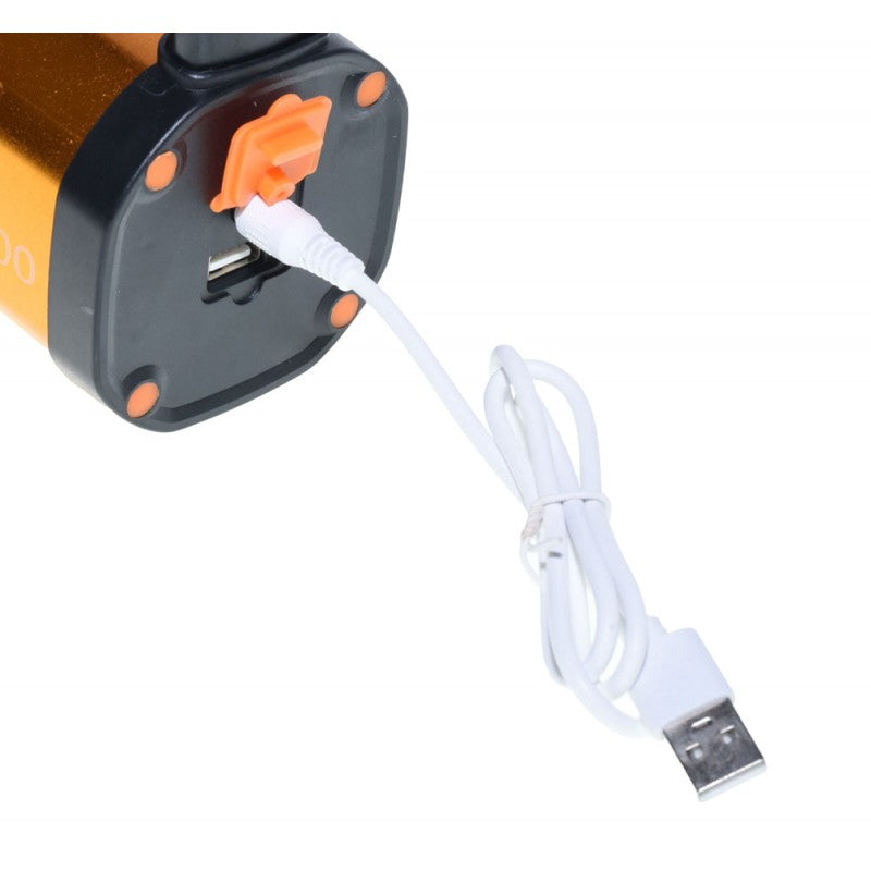 Port USB de incarcare al lanternei LED portabile cu acumulator 12000mAh