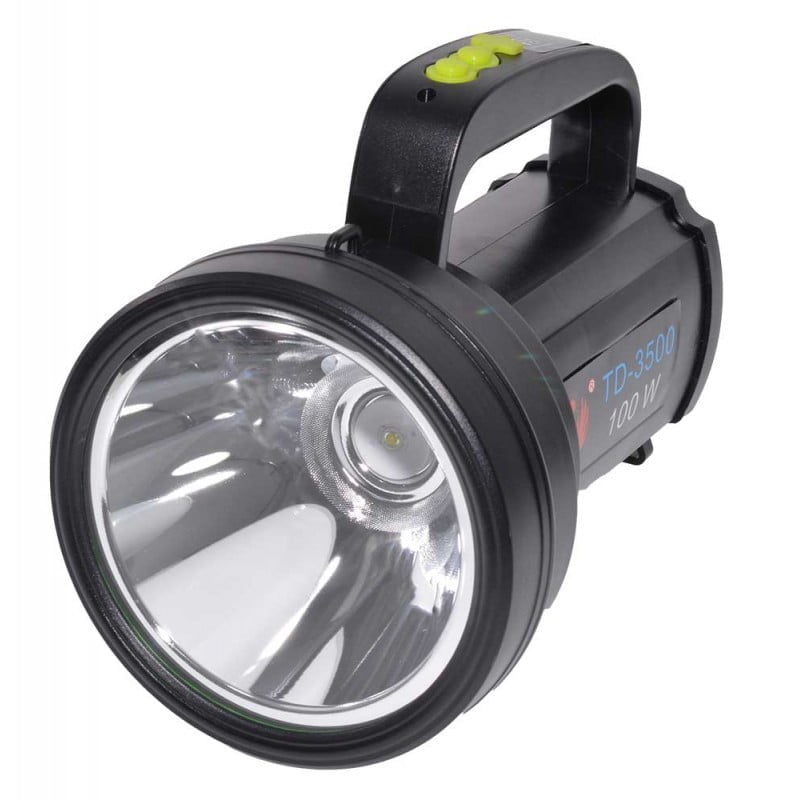 Lanterna LED portabila 100W, 1500 lumeni, acumulator Li-Ion 6000mAh, maner ergonomic, oglinda 100mm