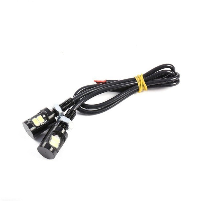 Set 2 LED-uri auto SMD 5730 cu fire 25cm si piulite incluse, montaj prin gaura 6mm