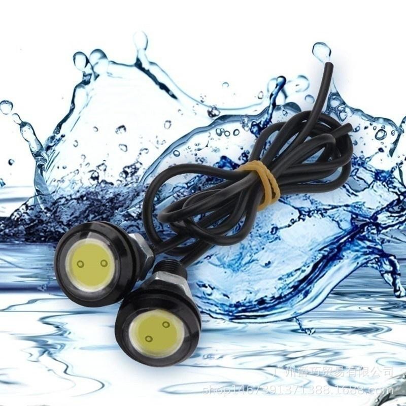 Leduri auto 23mm waterproof IP65 rezistente la stropire, set 2 bucati cu cablu