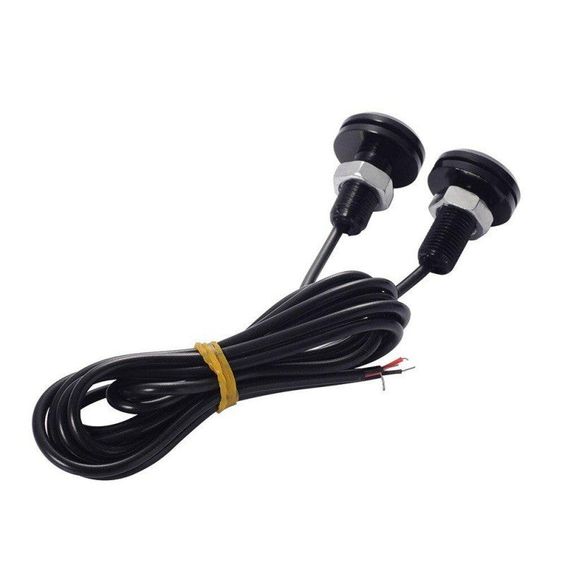 Set 2 leduri auto compacte 23mm cu cablu lung de conectare si fire bifilar pentru instalare
