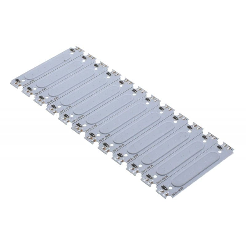 Set 10 bucati chip LED COB albastru 2W, 58x13mm, vedere de ansamblu