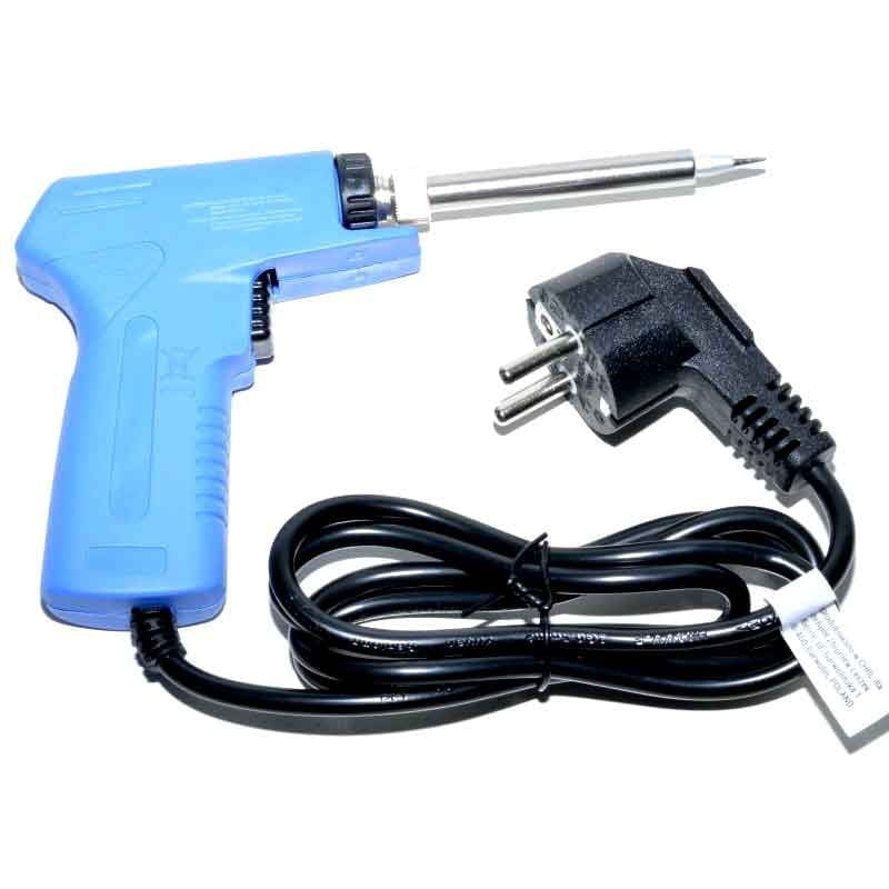 Letcon pistol cu rezistenta ceramica 30-130W, alimentare 220-240V, maner ergonomic albastru cu cablu inclus