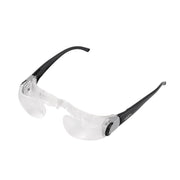 Ochelari lupa cu dioptrie reglabila 0-3, marire 2.1x, lentile acrilice optice, rama neagra cu brate ajustabile