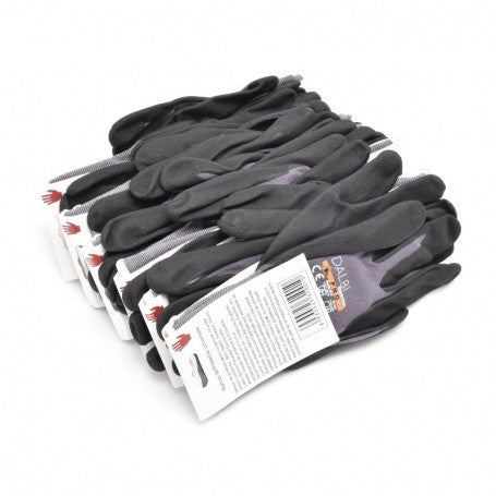 Set 12 perechi manusi profesionale cu nitril NR9, ambalate cu eticheta CE, stoc pentru echipe