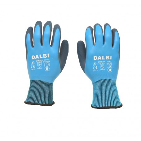 Manusi de protectie cu latex spumat marime NR8, vedere frontala pereche, prindere antiderapanta