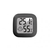 Mini termometru cu higrometru, afisaj LCD digital, temperatura 25.1C si umiditate 55%, design compact negru