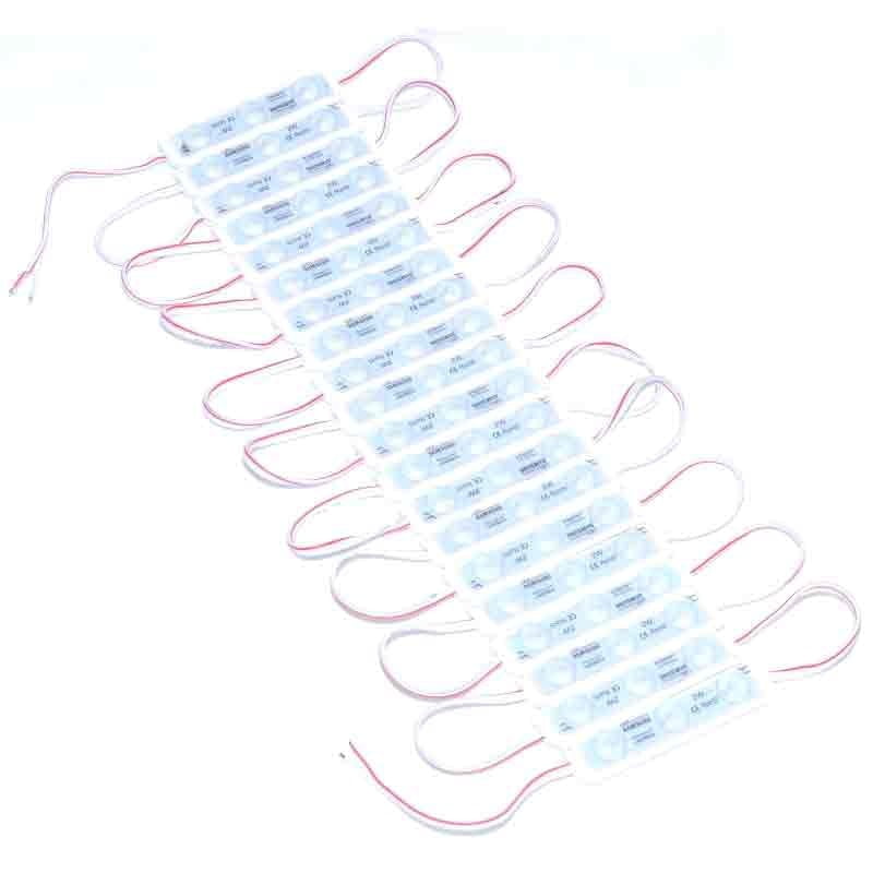 Set 20 module LED SMD 2835, 120W, 12V, alb rece, conectate in serie cu fire bifilare