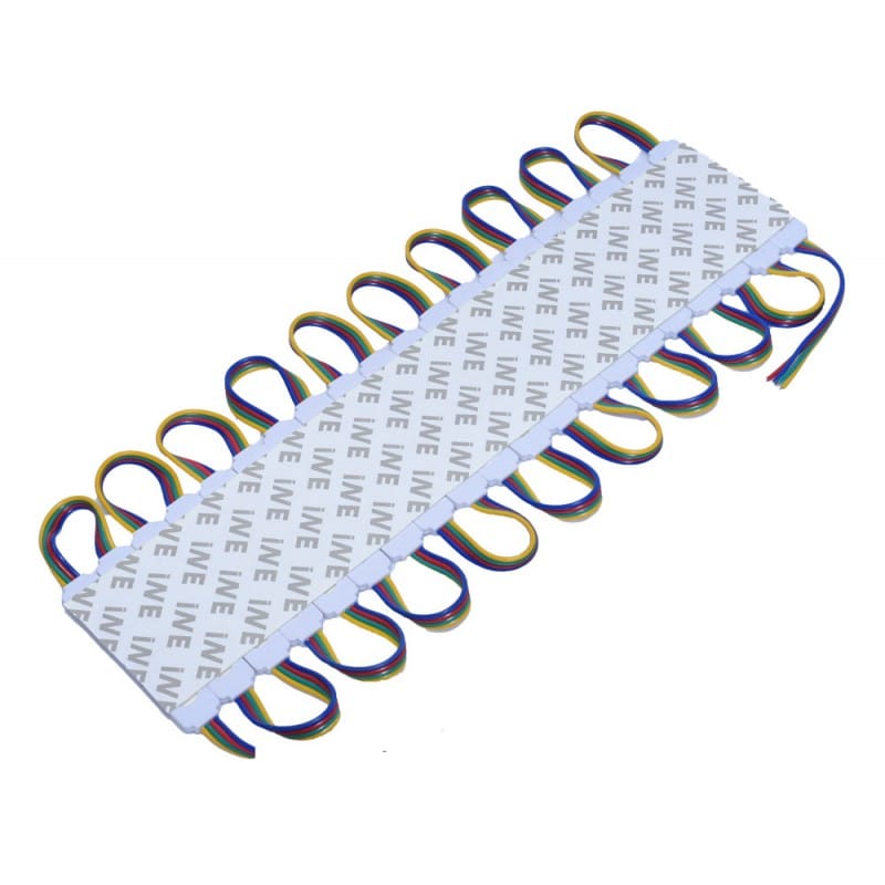 Module LED RGB 5050 cu banda adeziva 3M pe spate, pregatite pentru montaj