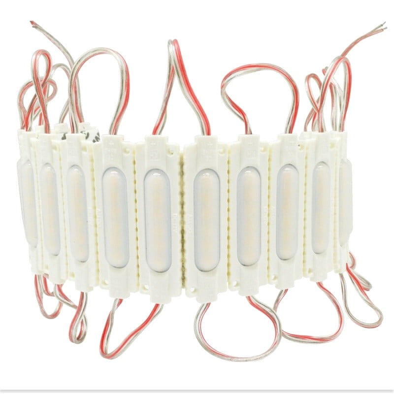 Modul LED SMD 5730 COB alb rece 2W 12V DC IP65, set module interconectabile cu fire pentru reclame si iluminat decorativ