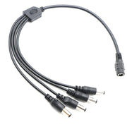 Splitter DC 2.1mm mama 1-4 tata 30cm pentru alimentare simultana 4 dispozitive 12V/24V CCTV