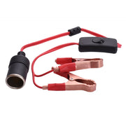 Mufa bricheta auto 12V cu clesti baterie si intrerupator integrat, cablu 50 cm, compatibil vehicule