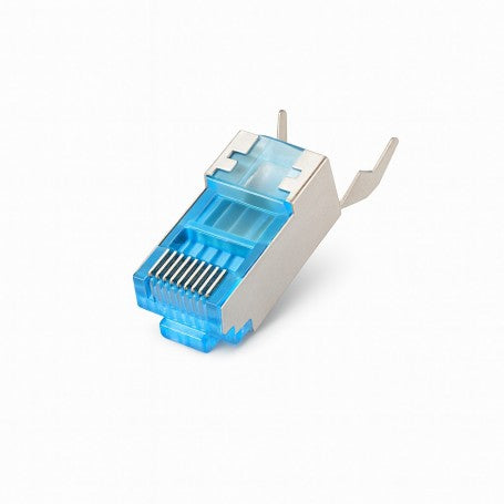 Mufa RJ45 CAT 7 S/FTP cu contacte aurite si ecranare integrala, detaliu constructie