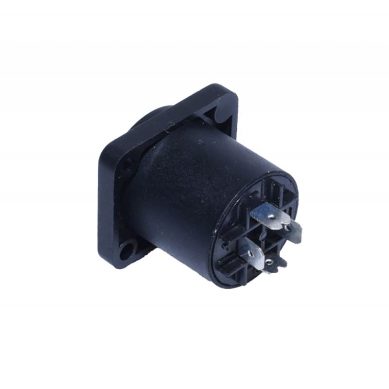 mufa speakon chassis 4C, vedere laterala cu terminale spade accesibile pe spate