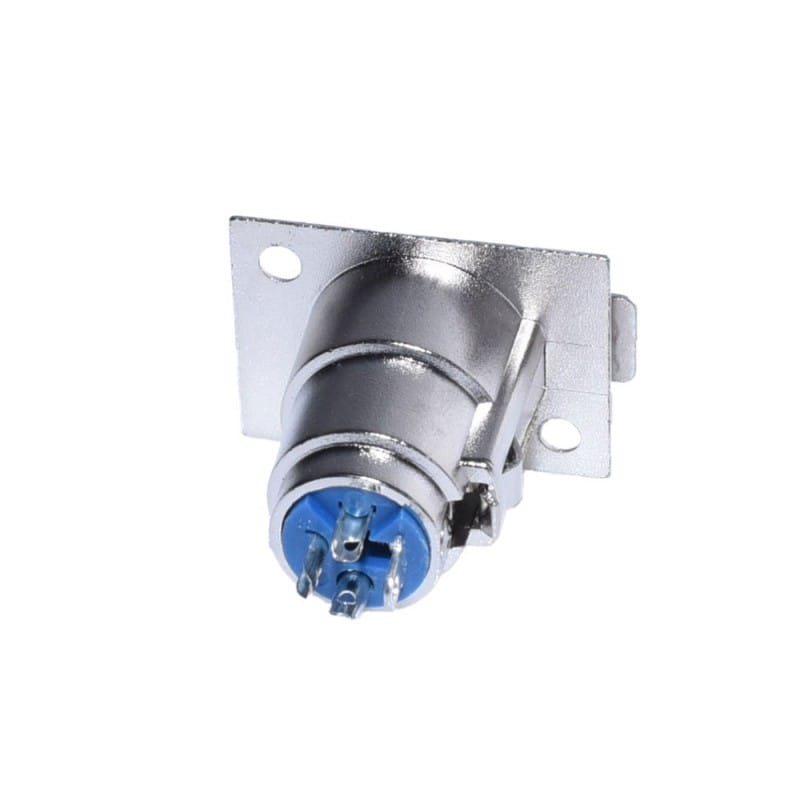 Mufa XLR mama pe placa, vedere din spate cu cleme de cositorire pentru conectarea firelor