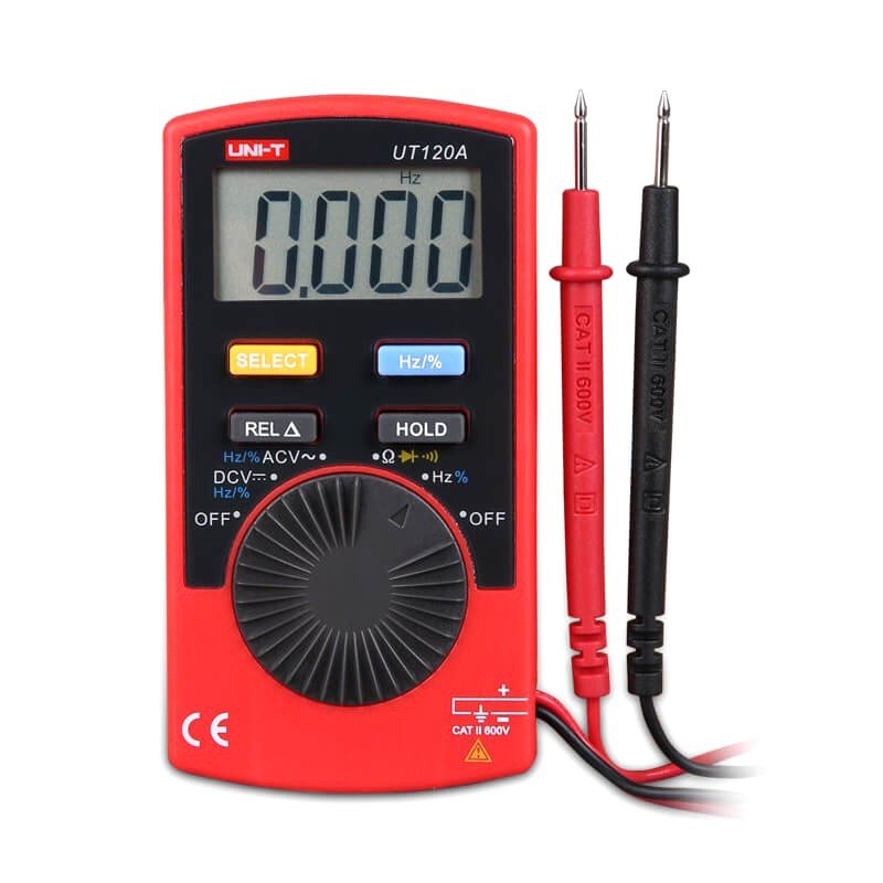 Multimetru digital compact cu autoscalare, tensiune AC/DC 600V, rezistenta 40MOhm, cu sonde CAT II incluse