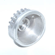 Palier simering aluminiu turnat pentru electropompa 3/4, vedere frontala cu reflector conic si aripioare de racire