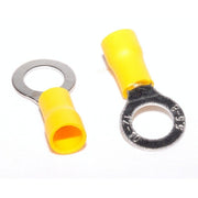 Papuc electric izolat tip inel galben, sectiune 4-6 mm², diametru inel 8mm, izolatie PVC