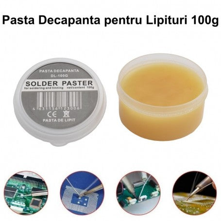 Pasta decapanta pentru fludor 100g in recipient plastic, pe baza de colofoniu, pentru lipiri electronice curate