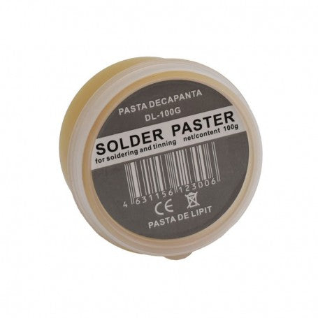 Pasta decapanta pentru lipit 100g, ambalaj compact cu capac ermetic, vedere laterala