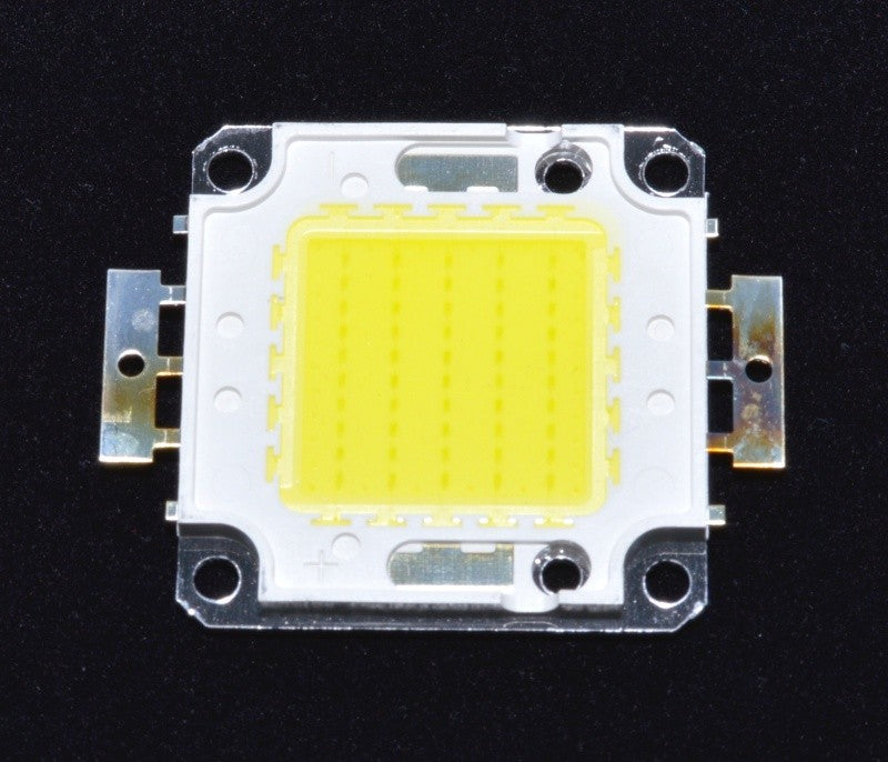 Chip LED COB 50W, 6000K lumina alba rece, 3400-3500 lm, terminal metalic integrat, 42x43mm
