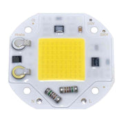 Chip LED COB 50W alimentare directa 220V, lumina alba rece 6500K, modul compact 54x54mm fara driver extern