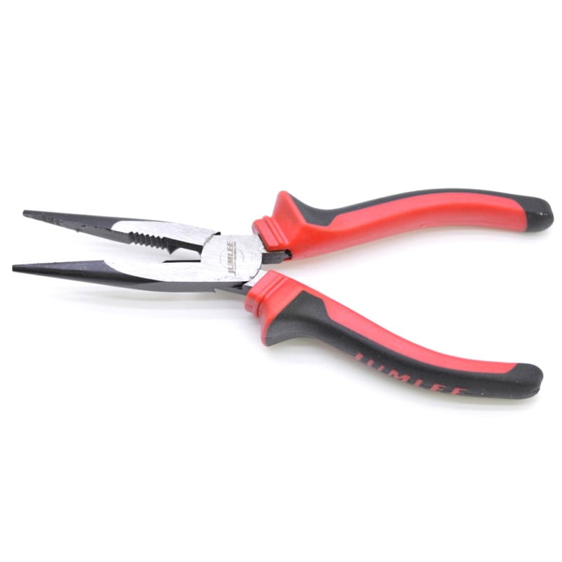 Patent cu varf lung 200mm, manere ergonomice izolate bicolor rosu-negru, pentru instalatii electrice si montaj