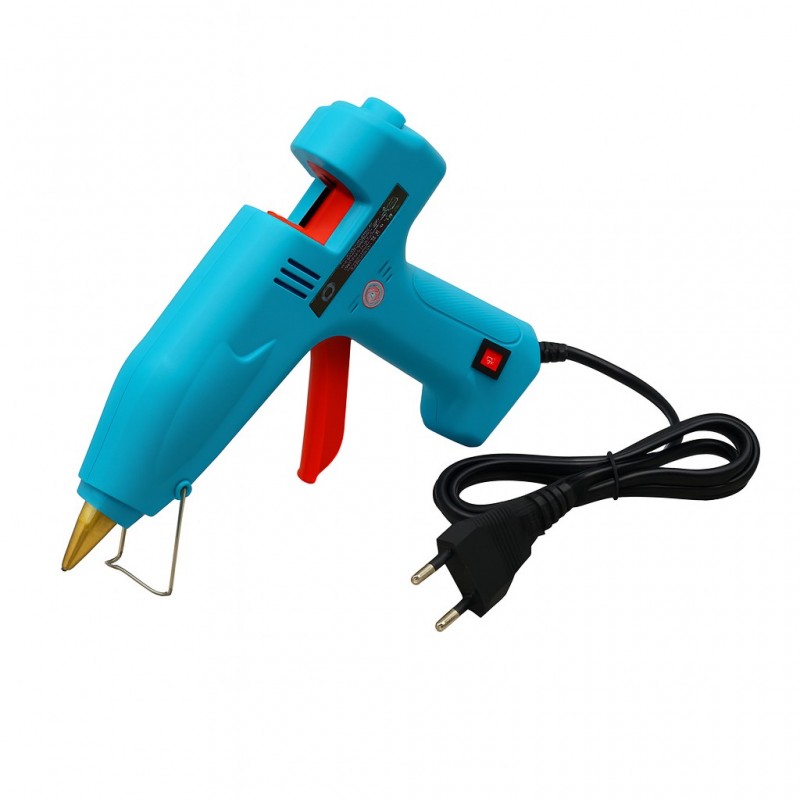 Pistol de lipit silicon 100W cu suport mobil si cablu de alimentare, vedere laterala