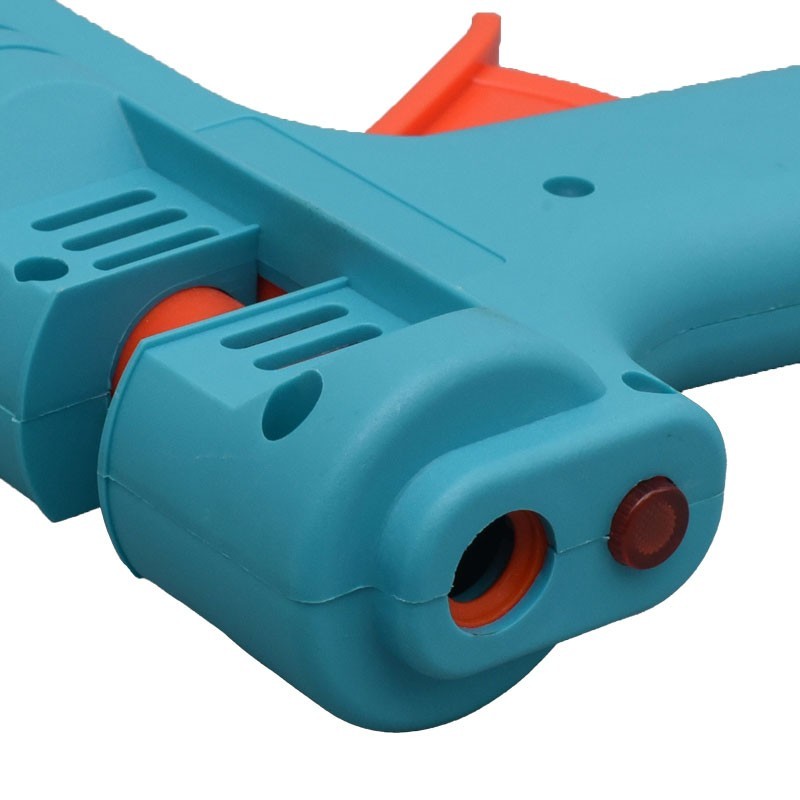 Detaliu spate pistol de lipit 150W cu locas bara silicon 11mm si led de prezenta tensiune