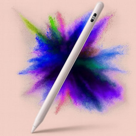 Stylus pen tactil cu afisaj LED baterie, compatibil iOS Android Windows, varf fin pentru desen si notite
