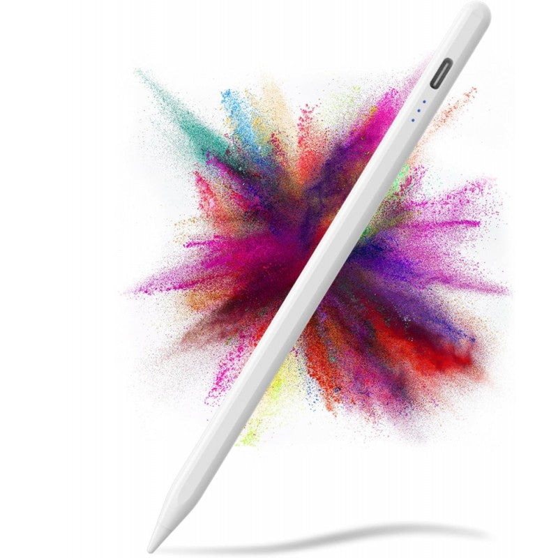 Creion digital universal alb cu design elegant, compatibil tableta si smartphone cu ecran capacitiv