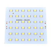 Placa LED SMD 2835, 36 diode, 12V 10W, 64x64 mm, lumina alba rece 6500K, baza aluminiu