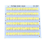 Placa LED SMD 120 chipuri 75x75mm, 100W, 12V, 6500K, unghi 120 grade, pentru proiectoare si aplicatii DIY