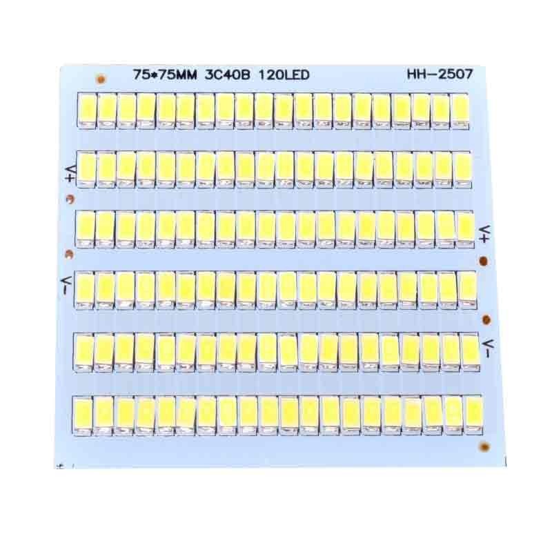Placa LED SMD 120 chipuri 75x75mm, 100W, 12V, 6500K, unghi 120 grade, pentru proiectoare si aplicatii DIY
