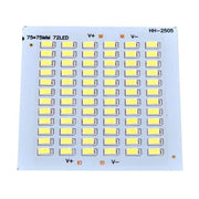Placa LED SMD 2835 72 diode 75x75mm 50W 12V 6500K substrat aluminiu pentru proiectoare si aplicatii DIY