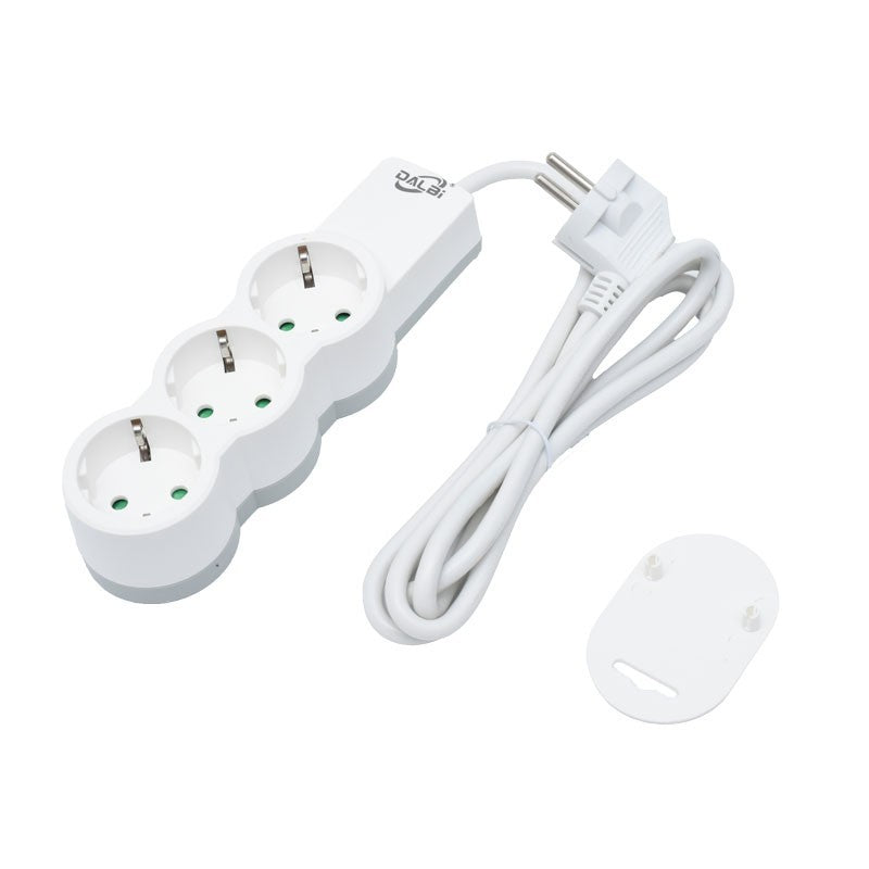 Prelungitor 3 prize Schuko 2500W cu agatatoare demontabila si stecher, complet dezasamblat