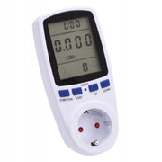 Priza contor energie digital 16A 250V cu ecran LCD, afisaj kWh si cost, butoane functii