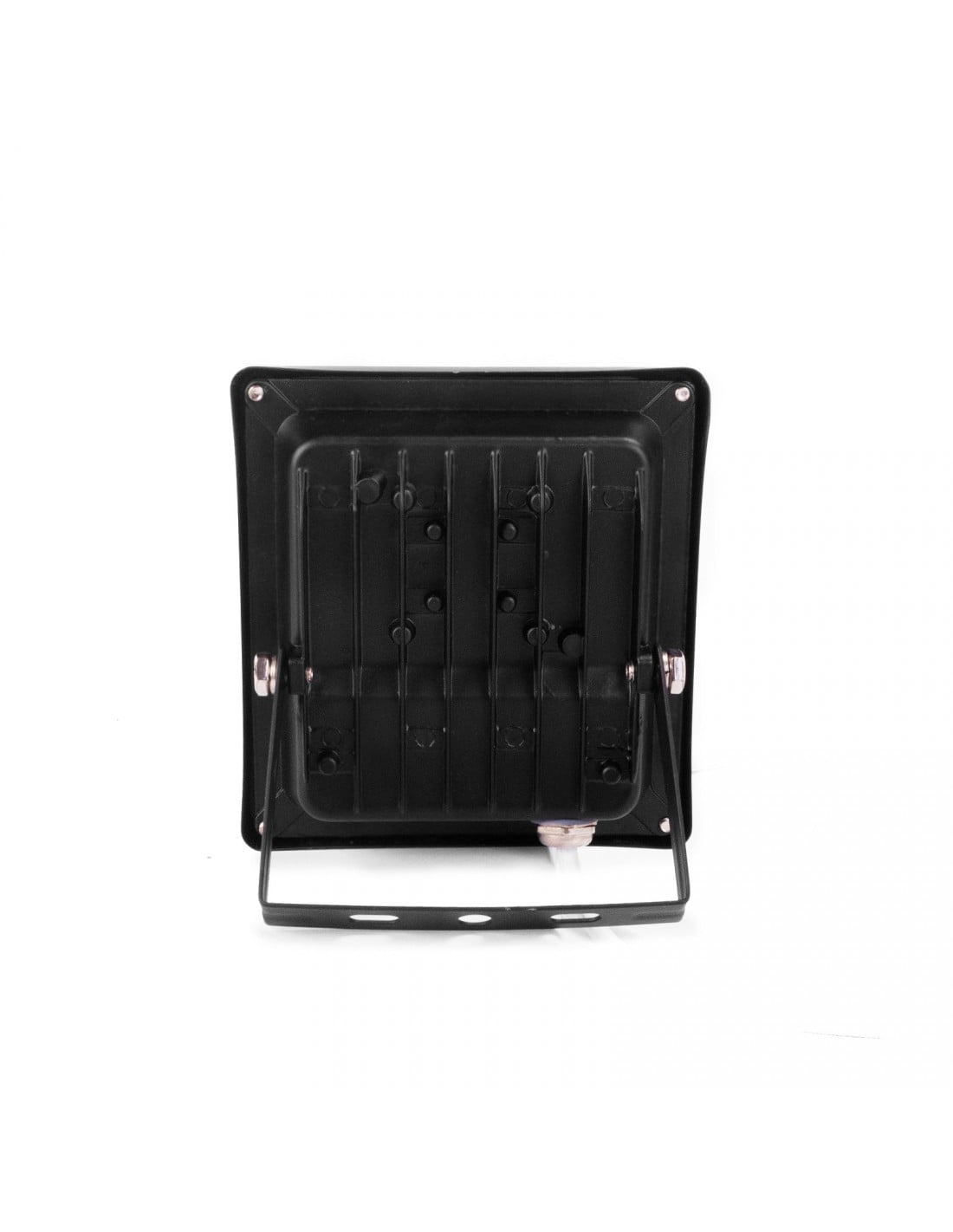 Proiector LED slim 30W, vedere spate cu radiator aluminiu si suport metalic reglabil