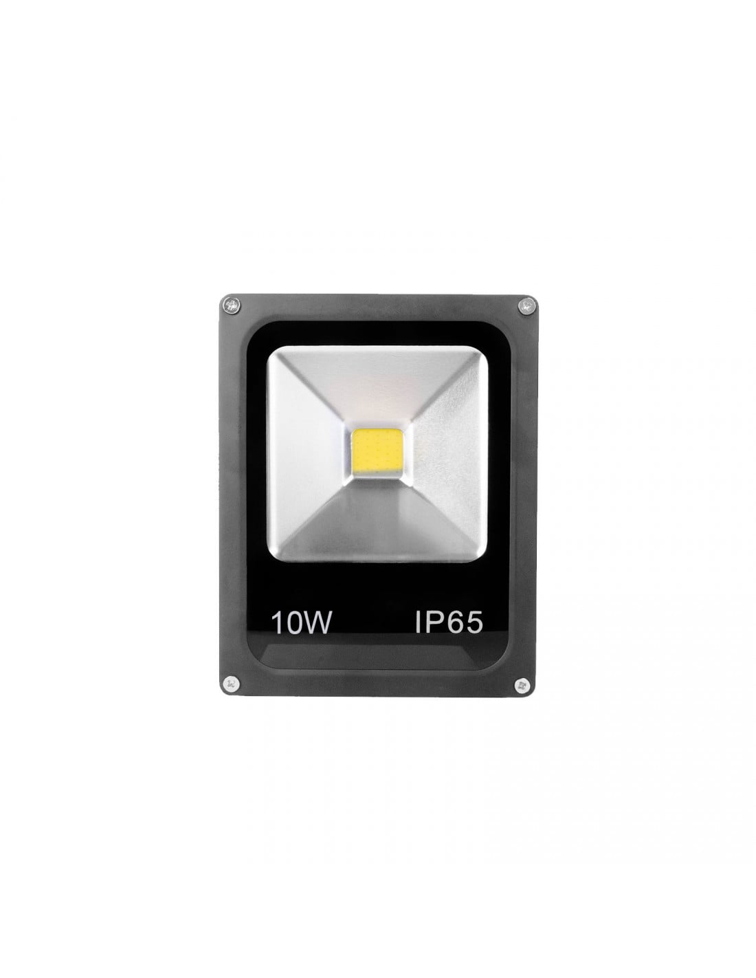 Proiector LED slim 10W IP65, vedere frontala, chip COB lumina calda